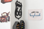 Fabric Tapestry Banner, Long Live Boyhood Cream Blue, Kids  Wall Art Decor
