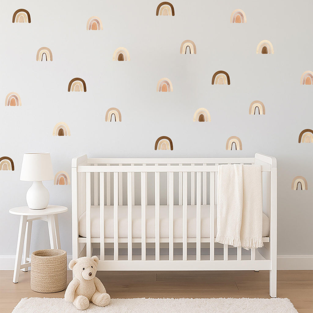 Boho Watercolor Rainbow Wall Decals