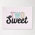 Fabric Tapestry Banner, TWO Sweet, Kids Wall Art Room Decor, Children's Wall Art