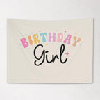 Fabric Tapestry Banner, Birthday Girl, Kids Wall Art Room Decor, Children's Wall Art
