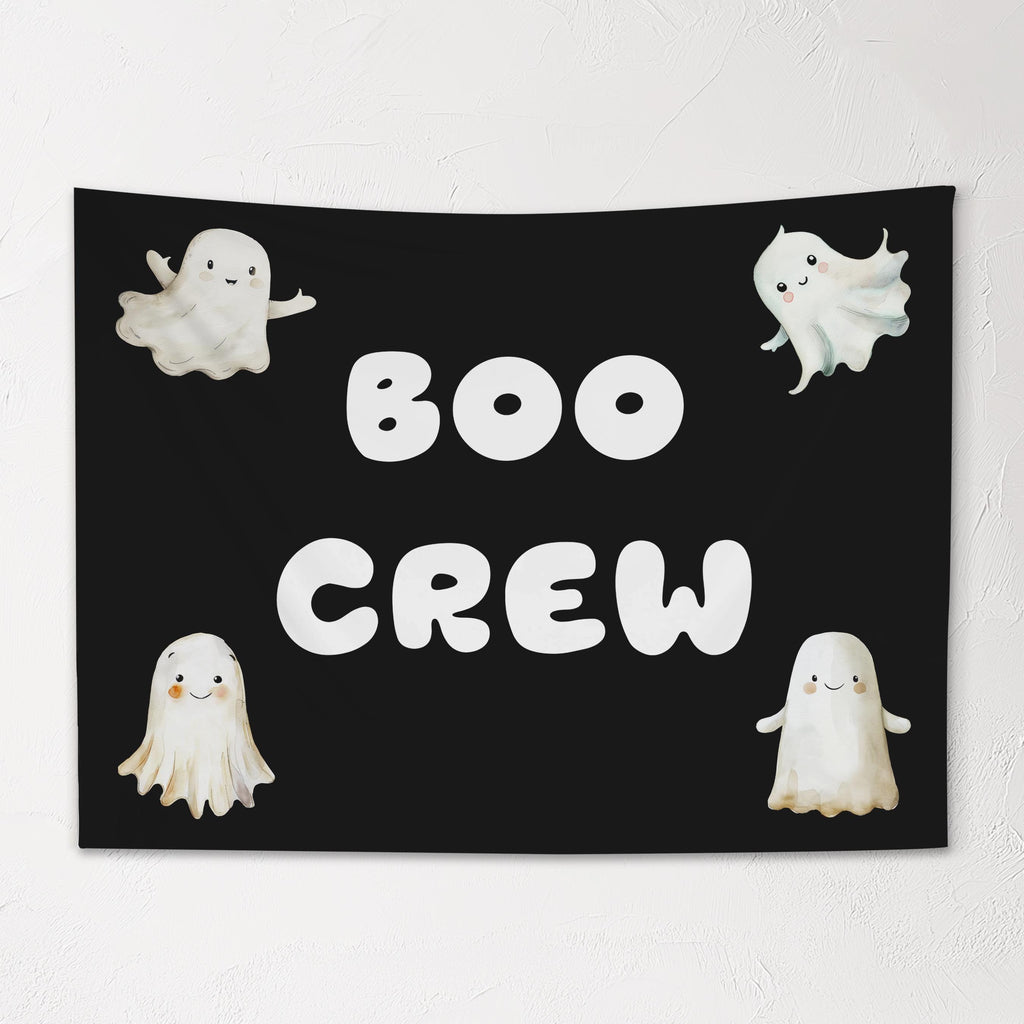 Halloween Banner, Boo Crew, Halloween Decor, Halloween Wall Art