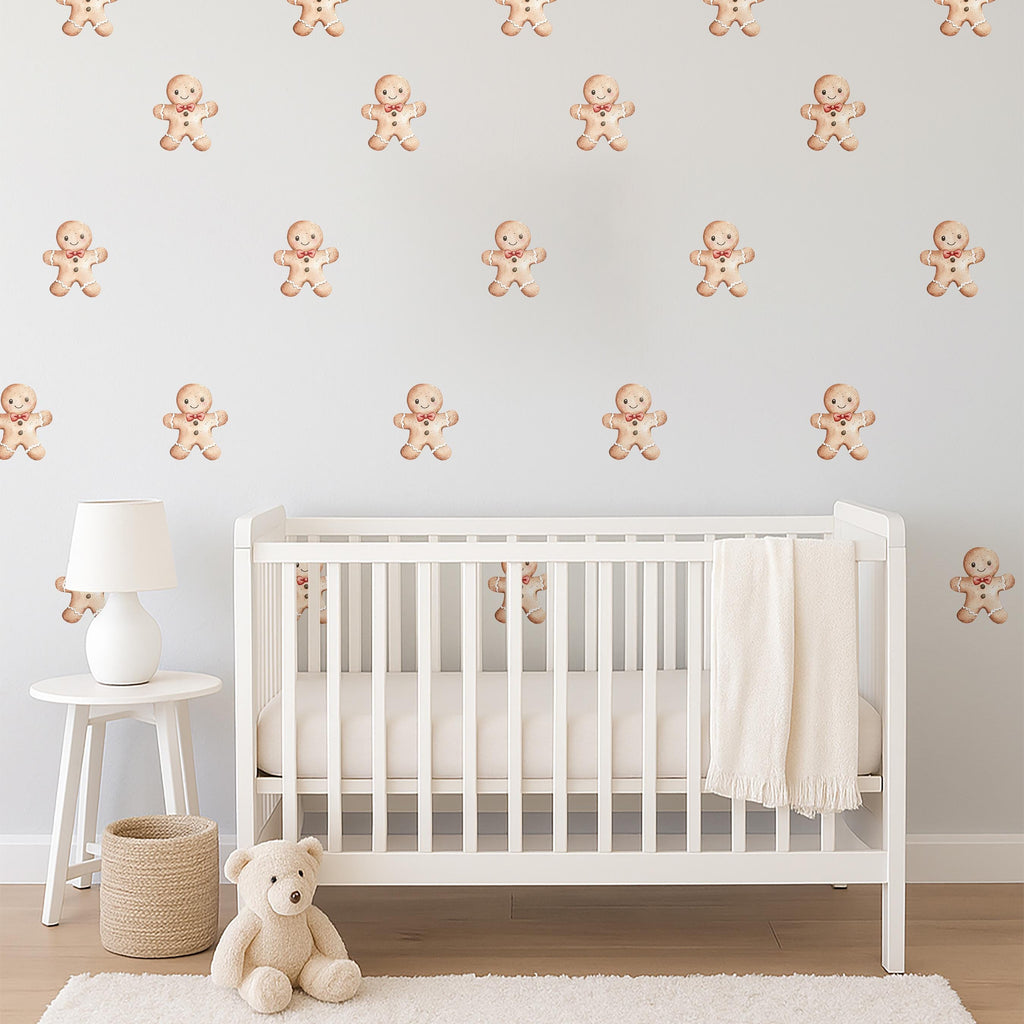 Cute Christmas Gingerbread Man Wall Decals