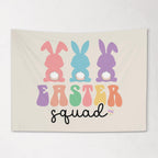Fabric Tapestry Banner, Easter Squad, Kids Wall Art Room Decor, Childrens Wall Art