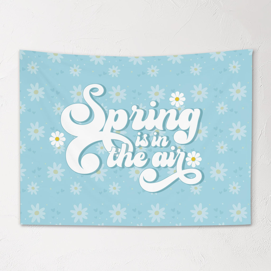 Fabric Tapestry Banner, Spring Is In The Air, Kids Wall Art Room Decor, Children's Wall Art