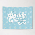 Fabric Tapestry Banner, Spring Is In The Air, Kids Wall Art Room Decor, Children's Wall Art