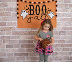 Boo Y'all Halloween Banner: Soft Fabric Wall Decor - Made in USA