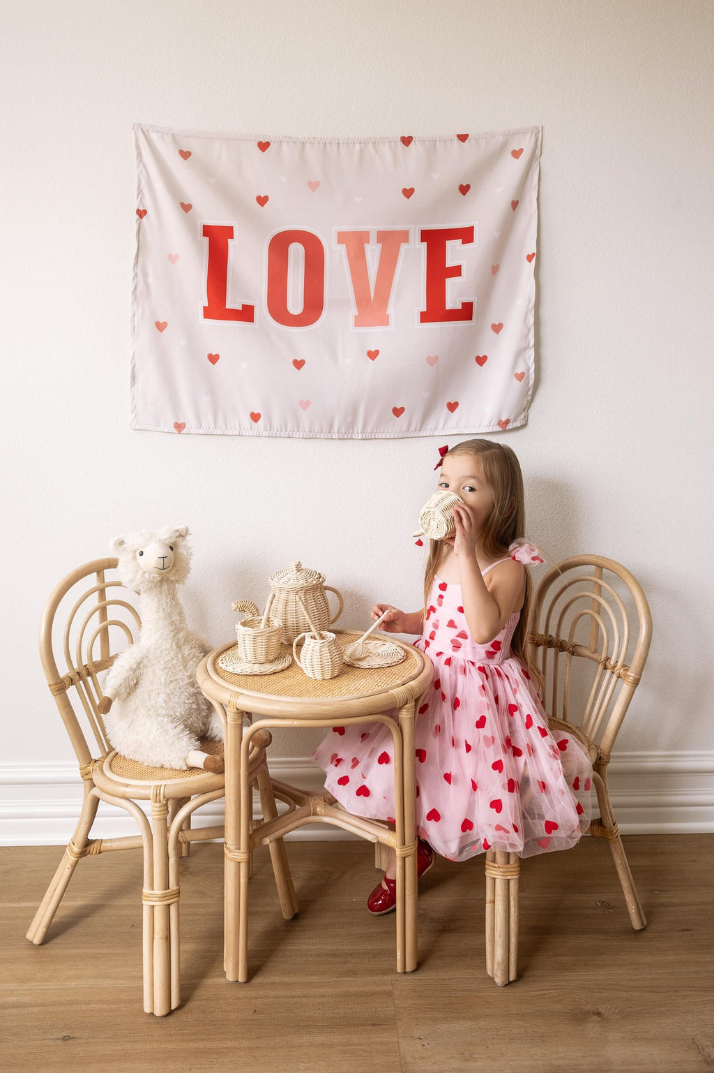 Fabric Tapestry Banner, Love, Kids Wall Art Room Decor, Children's Wall Art