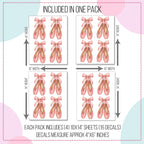 Ballerina Slippers Wall Decals