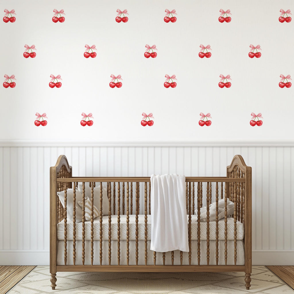Bowtied Cherries Wall Decals