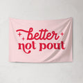 Christmas Banner, Better Not Pout, Kids Fabric Tapestry, Wall art Room Decor