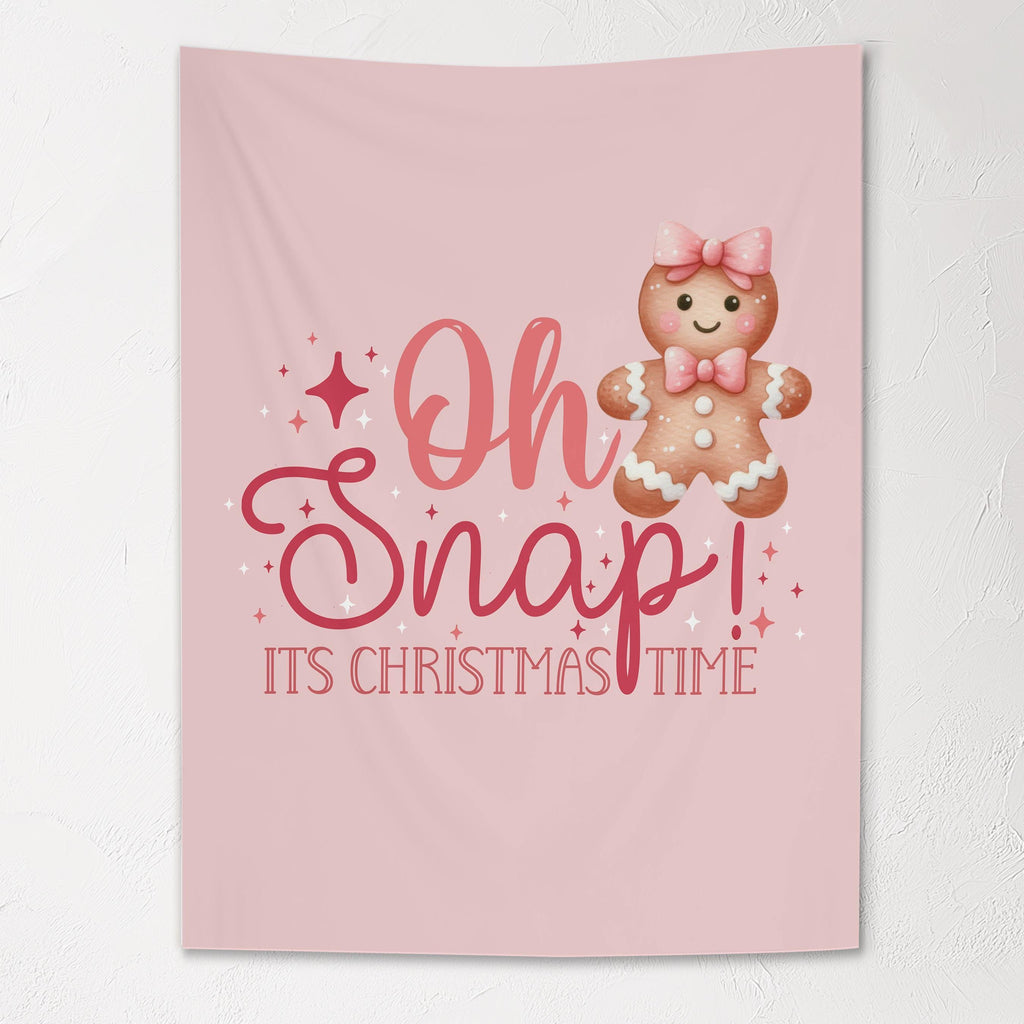 Christmas Fabric Banner: Oh Snap Gingerbread Kids Room Decor
