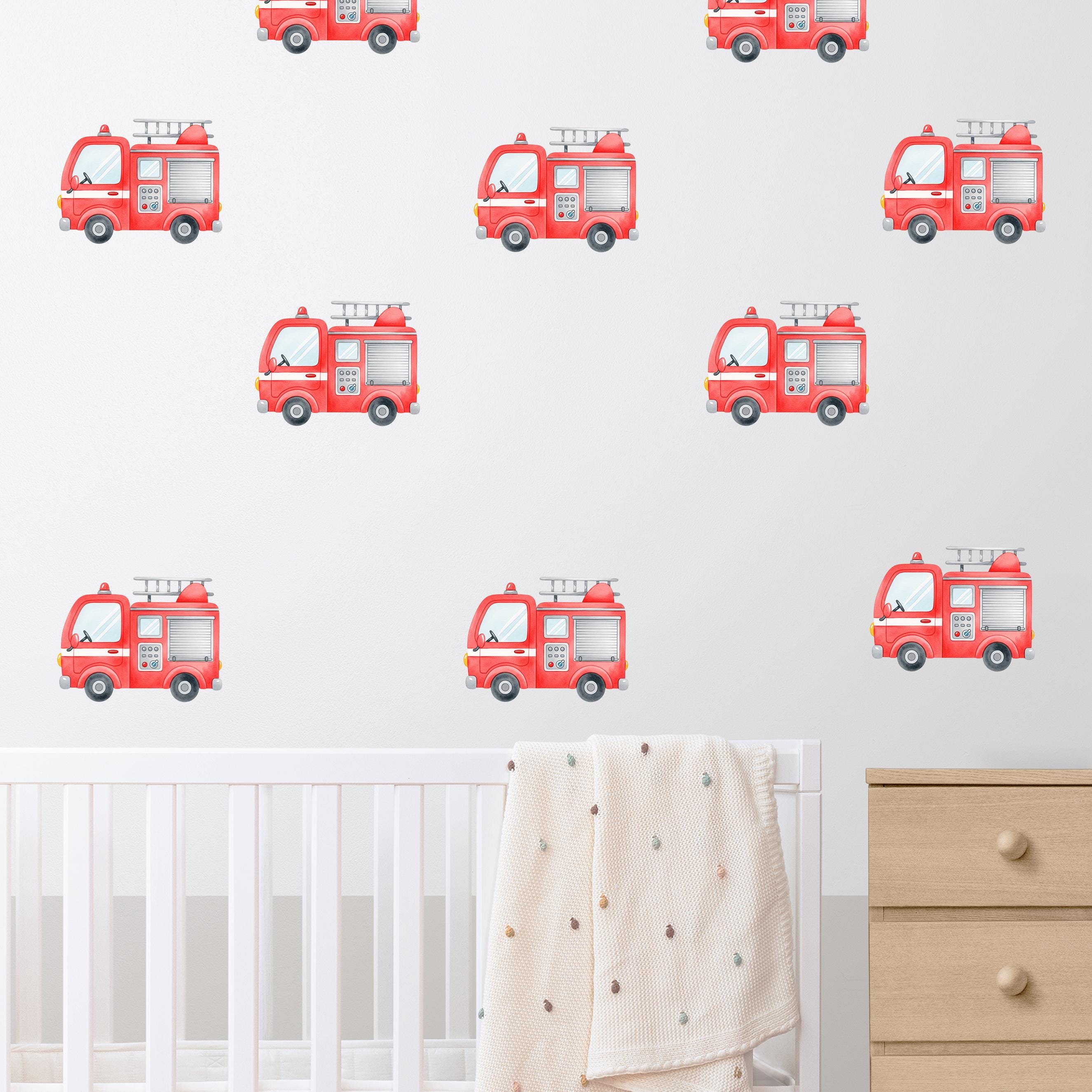 Red Firetruck Wall Decals