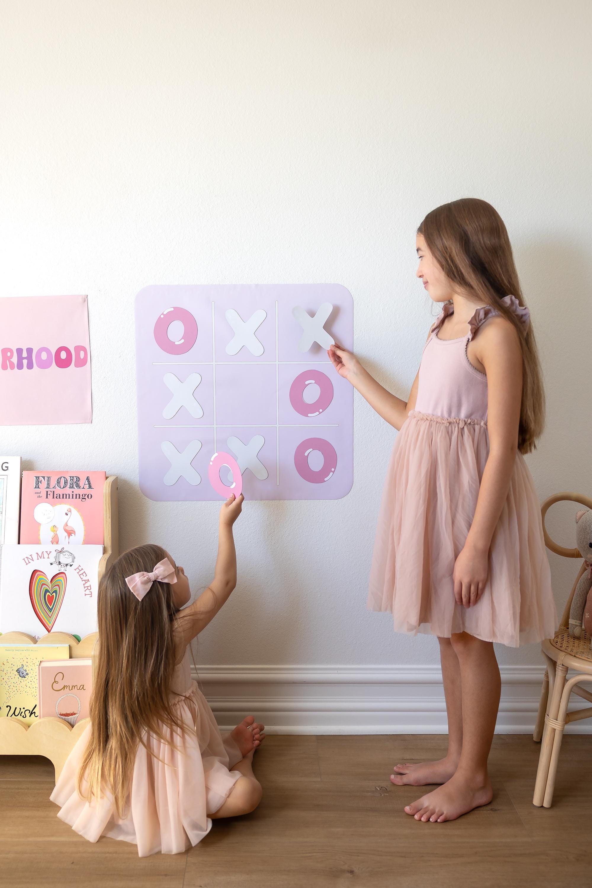 Magnet Magic Pink Tic Tac Toe Board - Magnetic Board Game for Kids