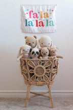 Christmas Banner, Fa La La La La, Festive Kids Fabric Tapestry,  Room Decor