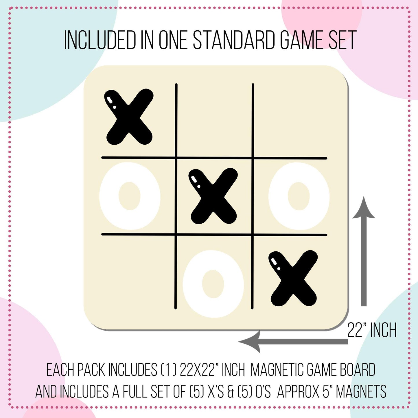Magnet Magic Tic Tac Toe Board