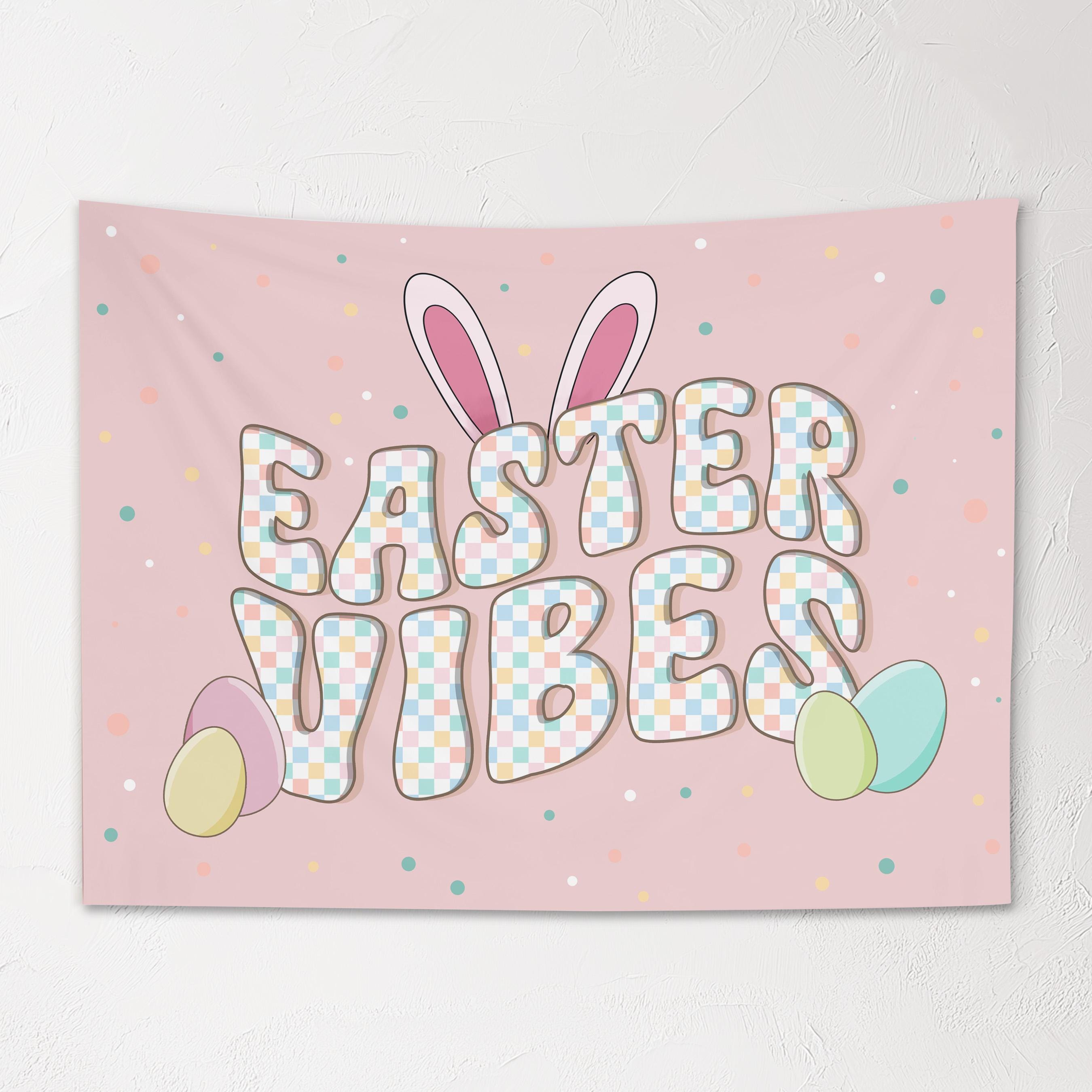 Fabric Tapestry Banner, Easter Vibes, Kids Wall Art Room Decor, Children's Wall Art