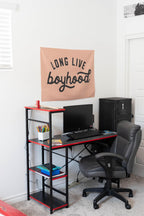 Fabric Tapestry Banner, Long Live Boyhood TAN, Kids  Wall Art Decor, Childrens Wall Art