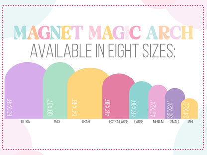 Magnet Magic Arch - Pink Daisy Floral Magnetic Wall Decal for Kids, Wall Decal