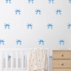 Blue Polka Dot Bows Wall Decals