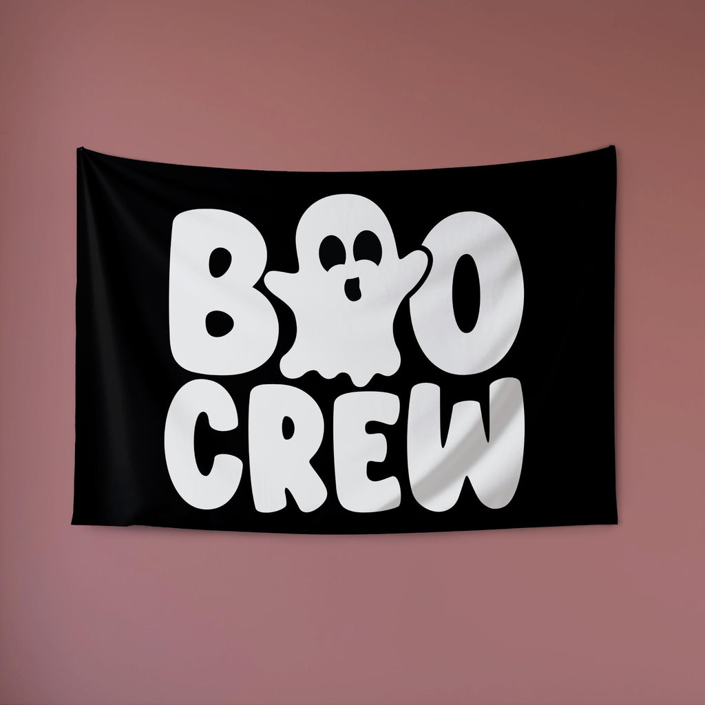 Halloween Banner, Boo Crew, Halloween Decor, Halloween Wall Ar