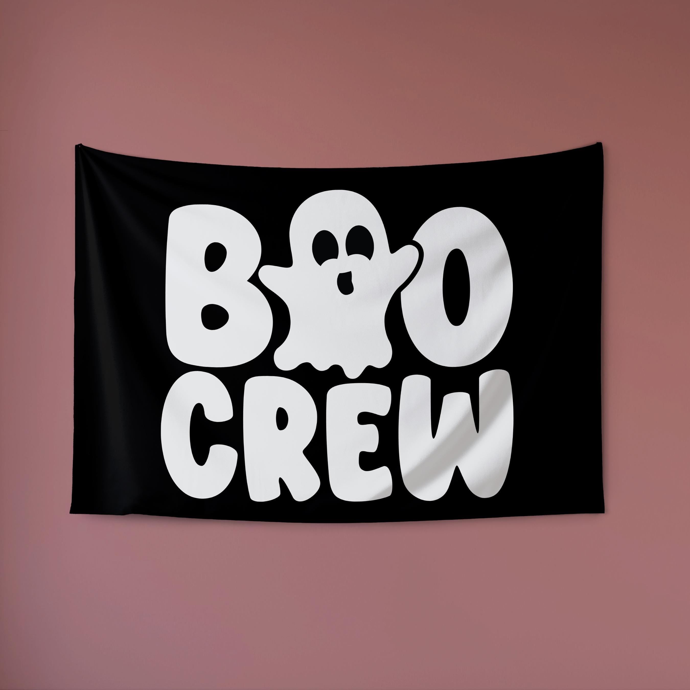 Halloween Banner, Boo Crew, Halloween Decor, Halloween Wall Ar