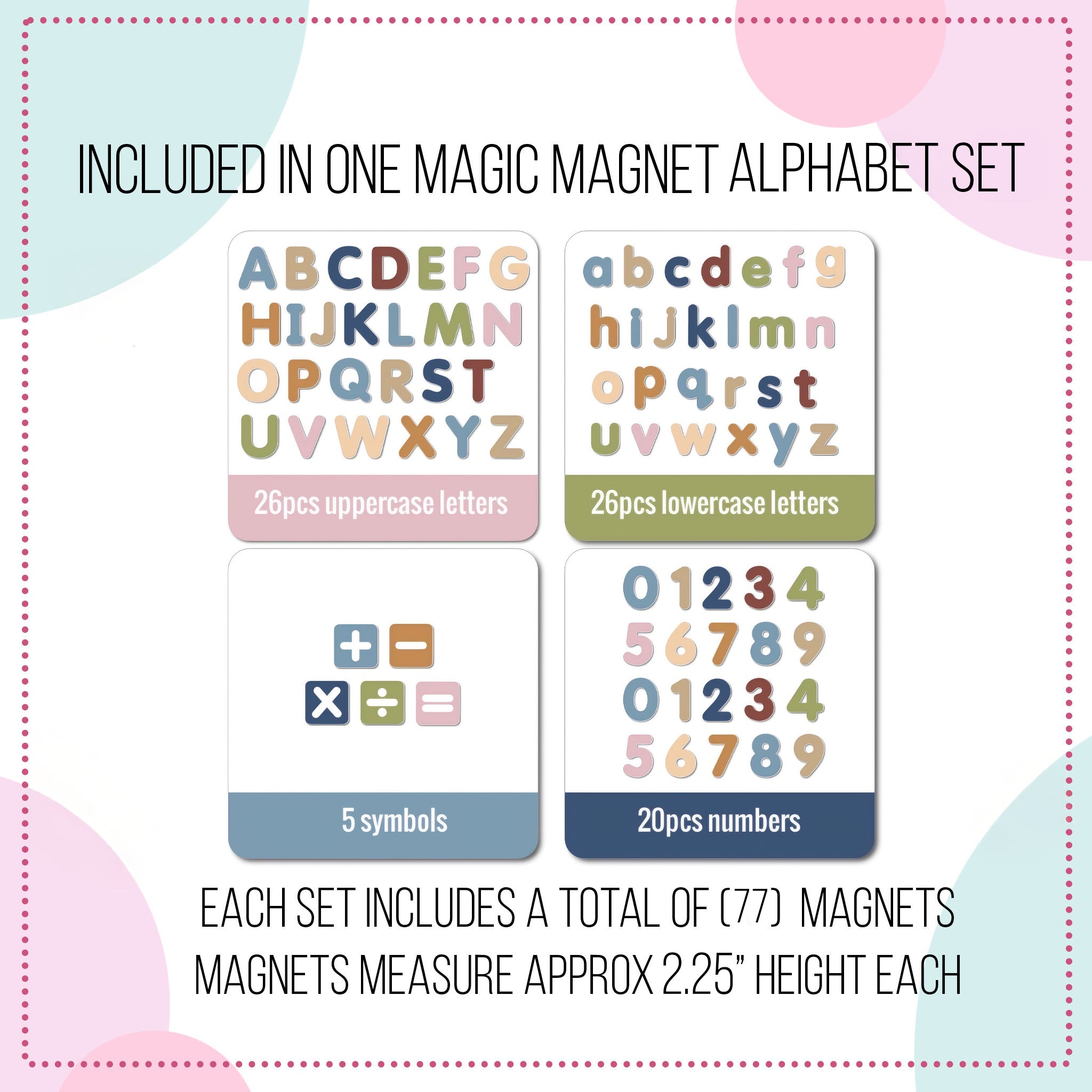 Alphabet Magnet Set - ABC Letters For Magnet Magic Wall & More
