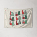 Christmas Banner, Fa La La La La, Festive Kids Fabric Tapestry, Wall art Room Decor