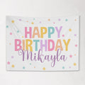 Kids Personalized Birthday Banner, Custom Rainbow Stars Birthday Sign with Name