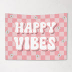 Fabric Tapestry Banner, Happy Vibes, Kids Wall Art Room Decor