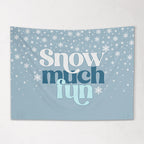Christmas Banner, Snow Much Fun, Kids Fabric Tapestry, Wall art Room Decor