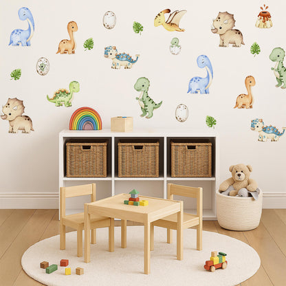 Dinosaur Nursery Wall Decals, Baby Boy Dinos, Kids Room Wall Art