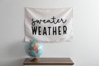 Fabric Tapestry Banner, Sweater Weather, Kids Wall Art Room Decor