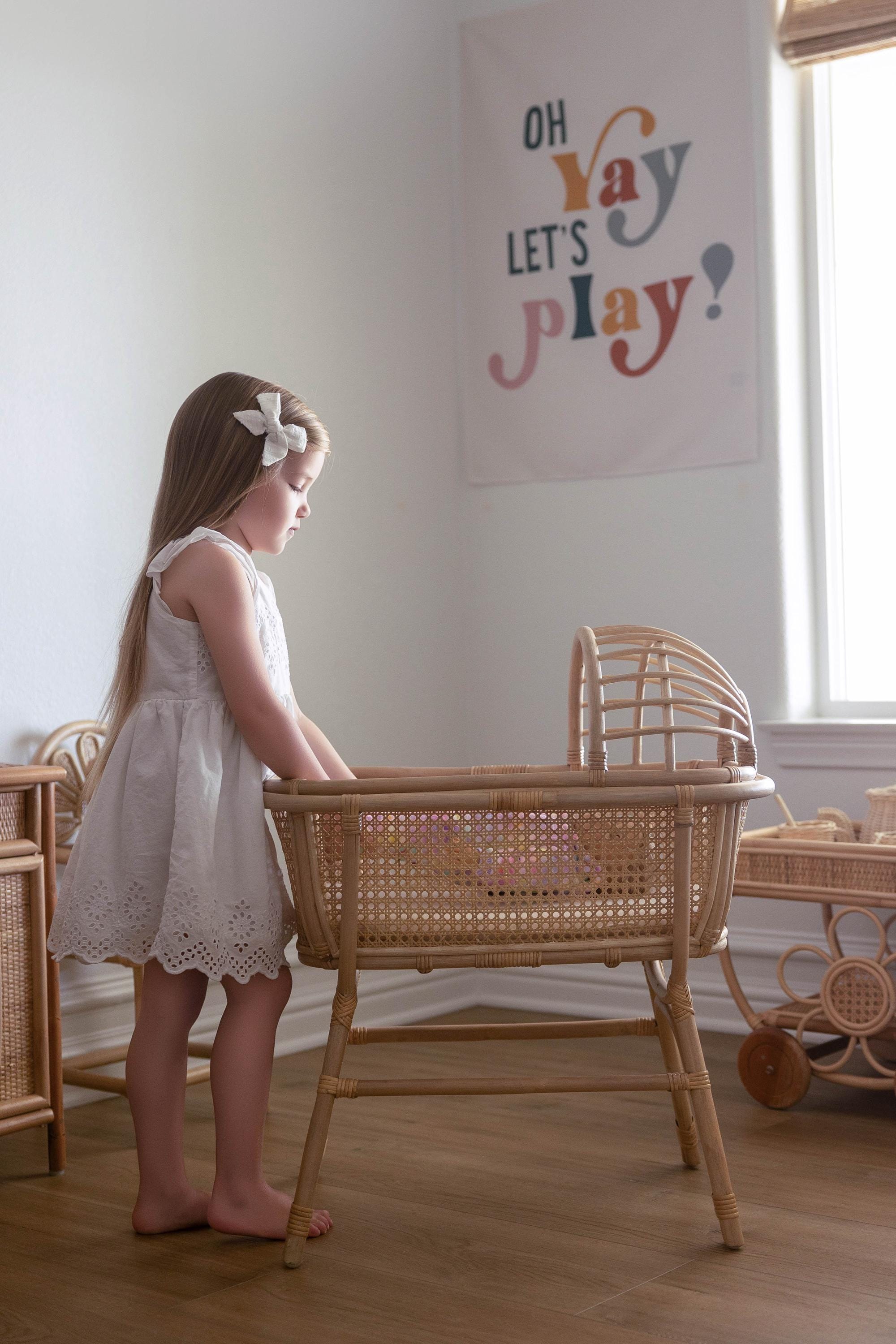 Fabric Tapestry Banner, Oh Yay Let's Play, Kids Wall Art Room Decor