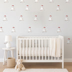 Cute Christmas Polar Bear Wall Decals