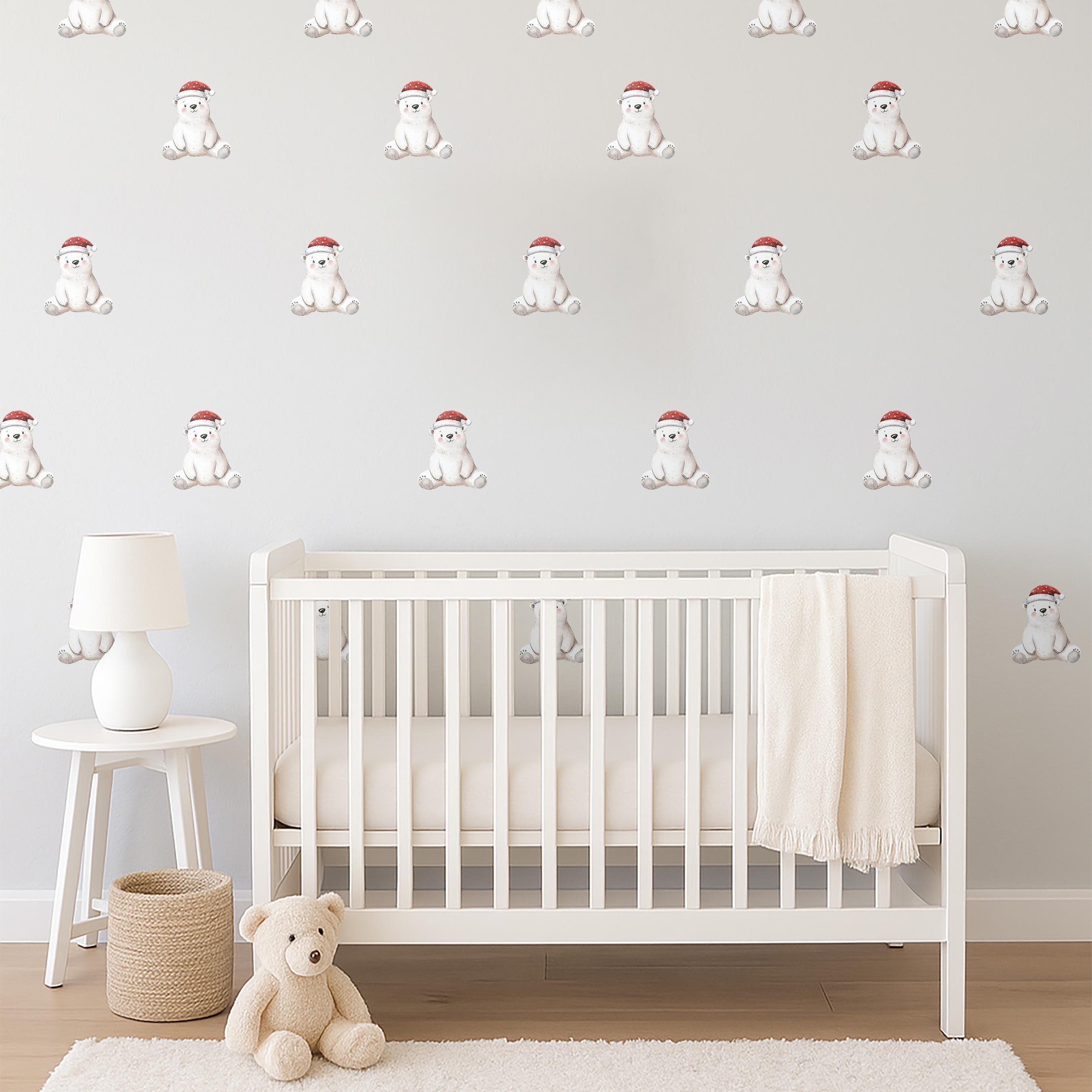Cute Christmas Polar Bear Wall Decals