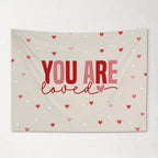 Fabric Tapestry Banner, You Are Loved, Kids Wall Art Room Decor, Children's Wall Art