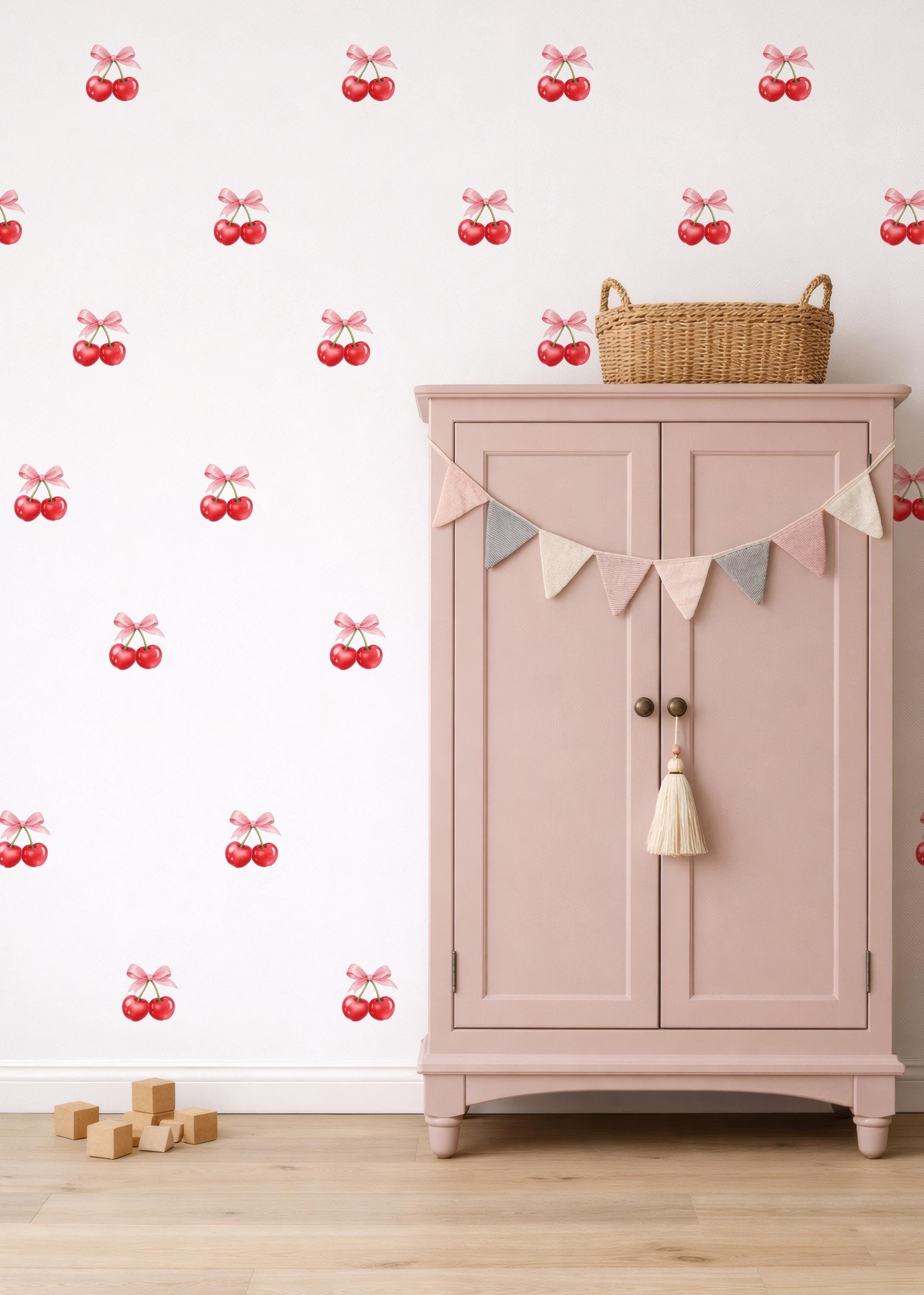 Bowtied Cherries Wall Decals