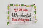 Christmas Banner, It's The Most Wonderful Time of The Year, Festive Kids Fabric Tapestry