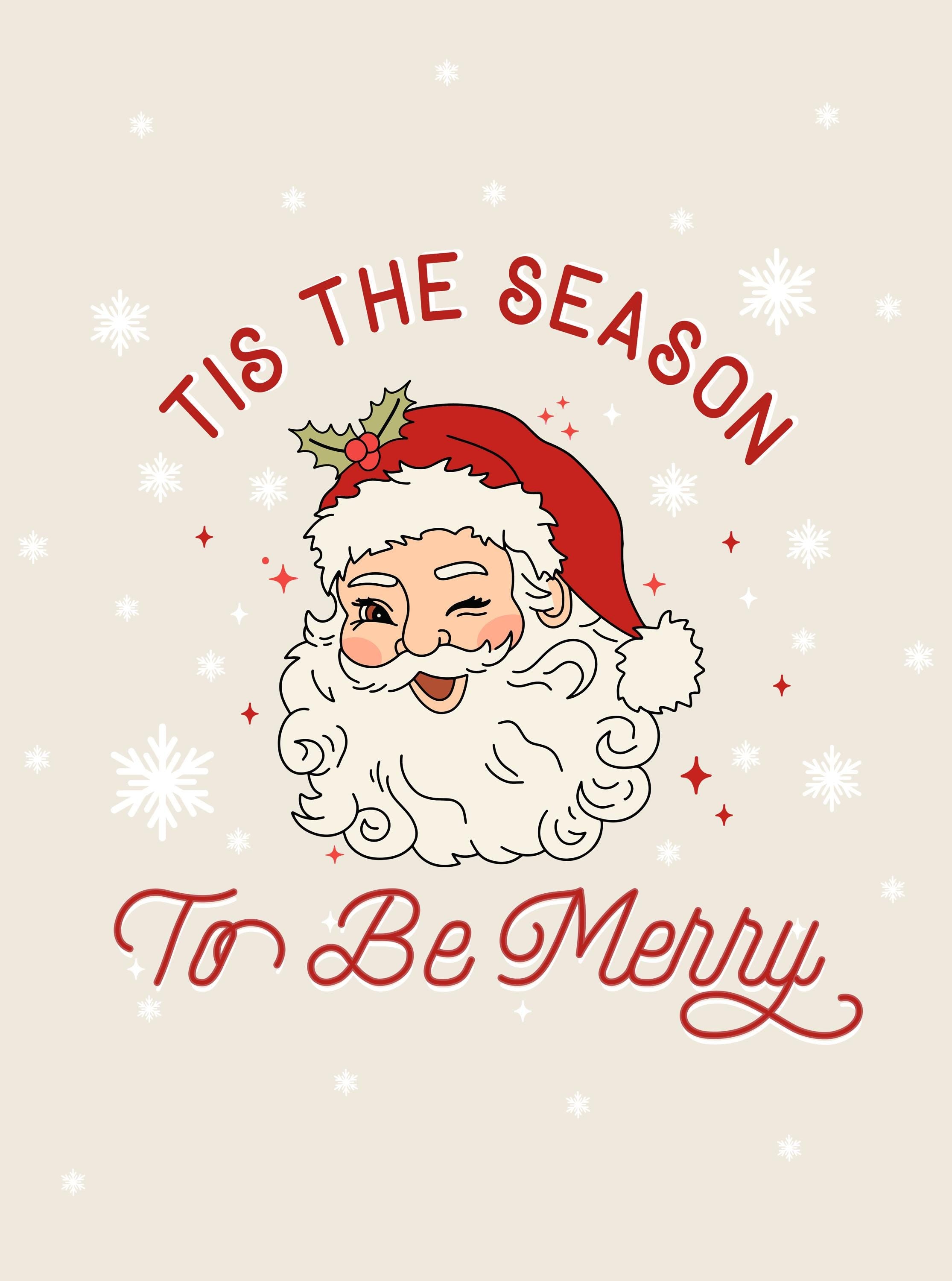 Christmas Banner, Tis the Season to be Merry, Kids Fabric Tapestry
