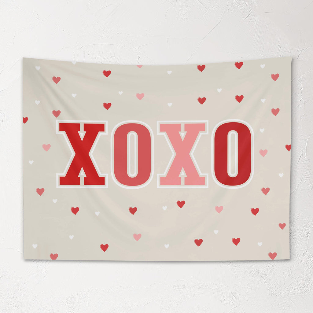 Fabric Tapestry Banner, XOXO, Kids Wall Art Room Decor, Children's Wall Art