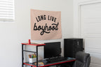 Fabric Tapestry Banner, Long Live Boyhood BEIGE, Kids  Wall Art Decor, Children's Wall Art