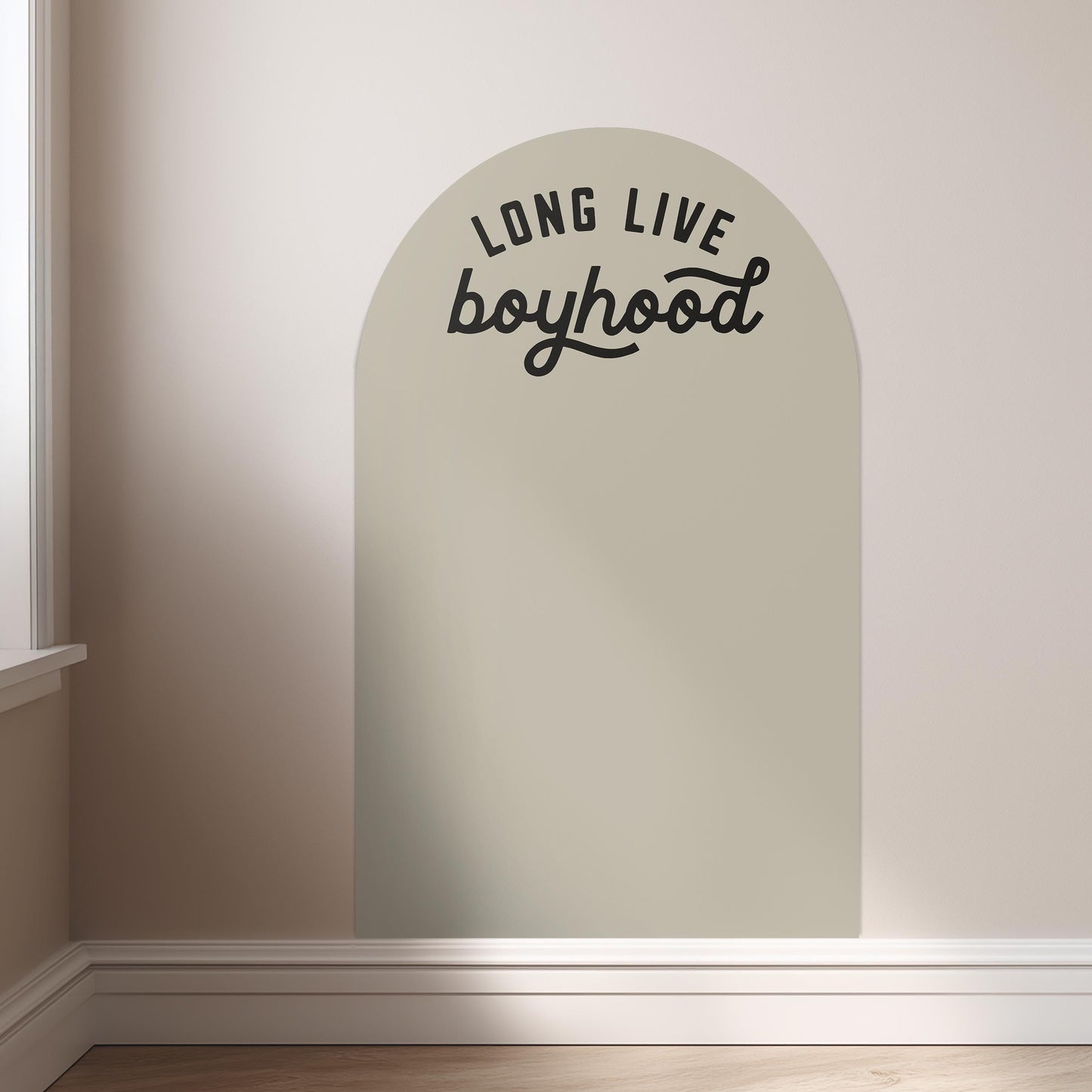 RTS Mini Magnet Magic Arch - Long Live Boyhood - Cream & Army Green Available - Magnetic Wall Decal for Kids