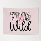 Fabric Tapestry Banner, TWO Wild, Kids Wall Art Room Decor, Children's Wall Art