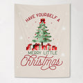 Christmas Banner Merry Little Christmas White Christmas, Kids Fabric Tapestry