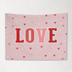 Fabric Tapestry Banner, Love, Kids Wall Art Room Decor, Childrens Wall Art
