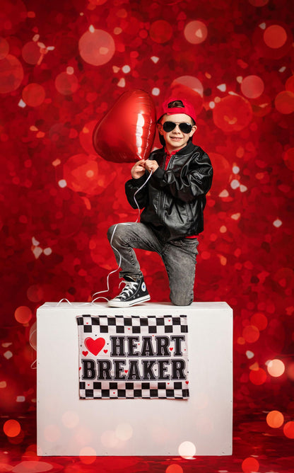 Fabric Tapestry Banner, Heart Breaker, Kids Wall Art Room Decor, Children's Wall Art