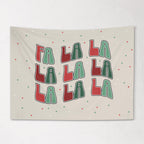 Christmas Banner, Fa La La La La, Festive Kids Fabric Tapestry, Wall art Room Decor