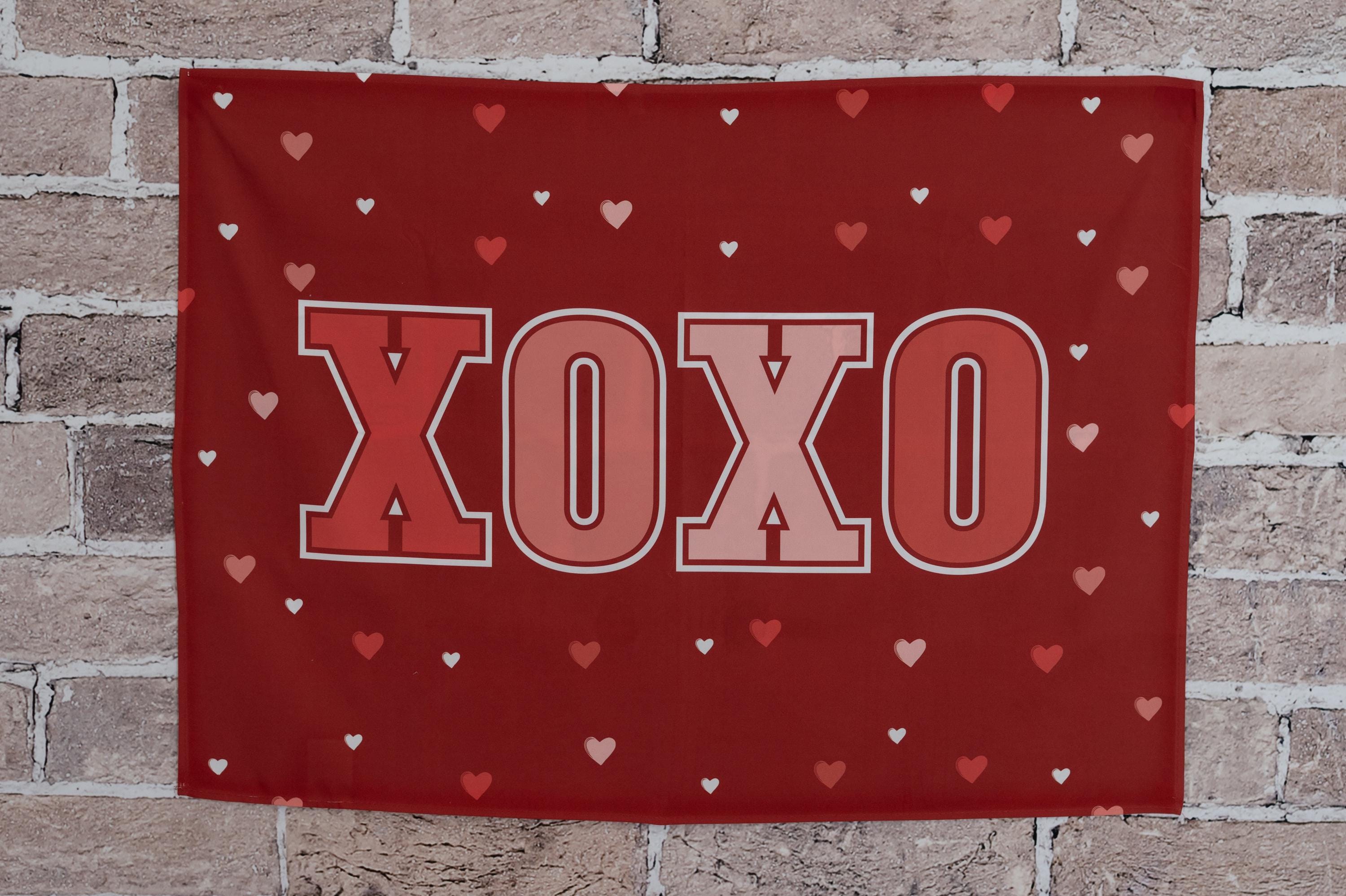 XOXO Fabric Tapestry Banner: Kids Room Wall Decor, USA Made