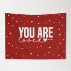 Fabric Tapestry Banner, You Are Loved, Kids Wall Art Room Decor, Children's Wall Art
