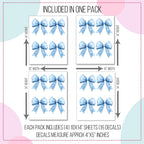 Blue Polka Dot Bows Wall Decals